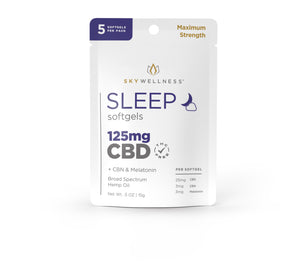 SkyWellness CBD Sleep Soft Gels – CBN+Melatonin